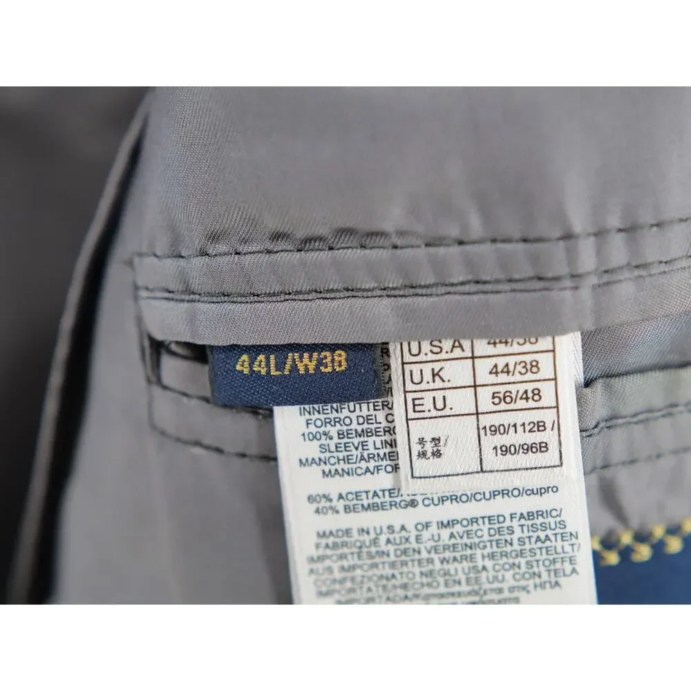 Brooks Brothers Men's Sport Coat Blazer 44L W38 Regent 1818 Gray Wool‎